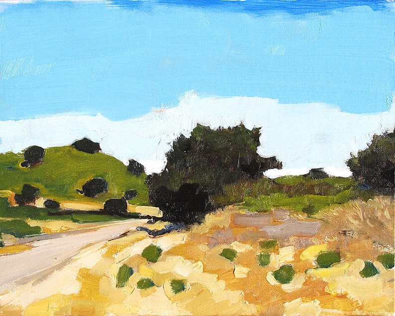 Morro Bay Morro Rock California landscape painting image 7