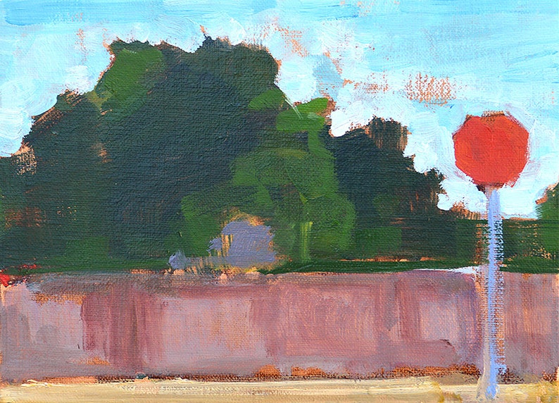 Morro Bay Morro Rock California landscape painting image 3