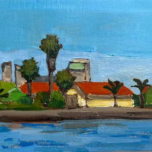 San Diego Landscape Painting, Bay from Liberty Station image 1