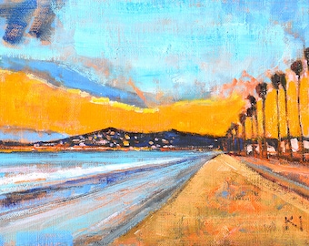 Santa Barbara Beach Sunrise Landscape Painting