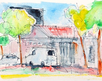 San Diego Mission Hills - Watercolor Painting