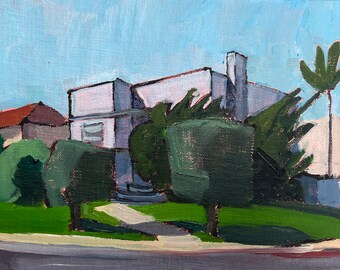 San Diego Landscape Painting, House in Loma Portal