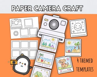 Printable Camera Craft, Memory Book Activity, Travel Keepsake (PDF Download)