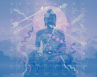 Leela Transformation Cosmic Game Board of Self Discovery– Blue Buddha Edition (PNG Downloadable Field)