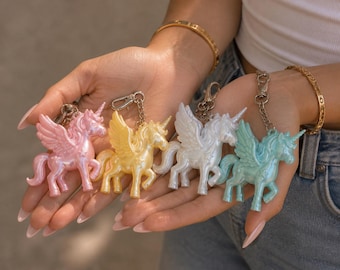 Unicorn Keychain 3D Print File, Pegasus Charm (Digital Download)