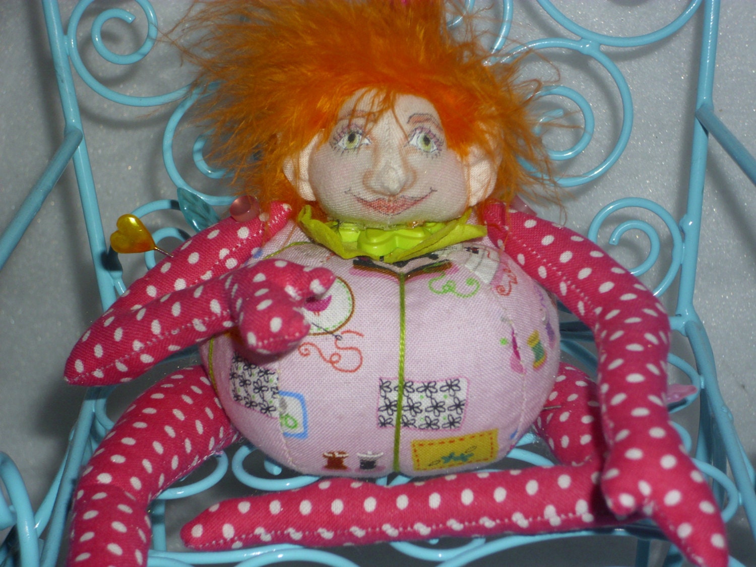 pincushion dolls tomato decorative sewing accessorie for the Etsy