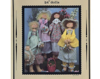 Cottage Garden Maids - Colección Elouise elegante, un patrón de muñeca vintage