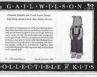 The Wolf, a Gail Wilson rare vintage mail order pattern