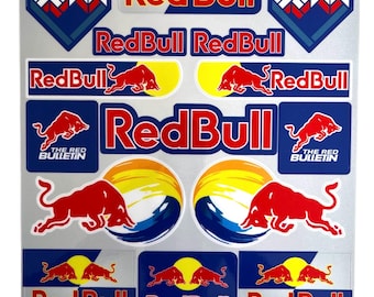Red Bull High-Quality Racing Decal - Die Cut