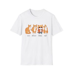 Un Deux Trois Cat Tshirt, One Two Three Shirts, Cat Dad Gift, Cat Mom Tshirts, Cute Cat T-Shirt, Cat T Shirt, Cat Owner Tee, Cat Gifts