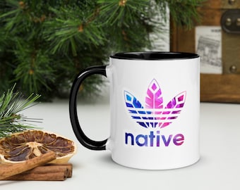 Native Rainbow Federn Kaffeetasse: Indigenous Etsy Shop