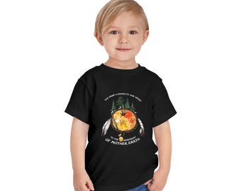 Turtle Island Drum Toddler Tee: Native American Tribal Shirt