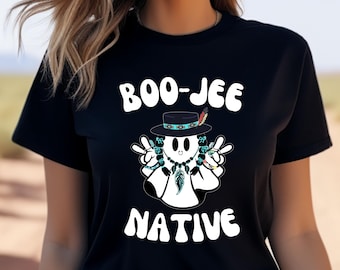 Boo-jee Native Ghost Halloween Shirt, Indigenous Design