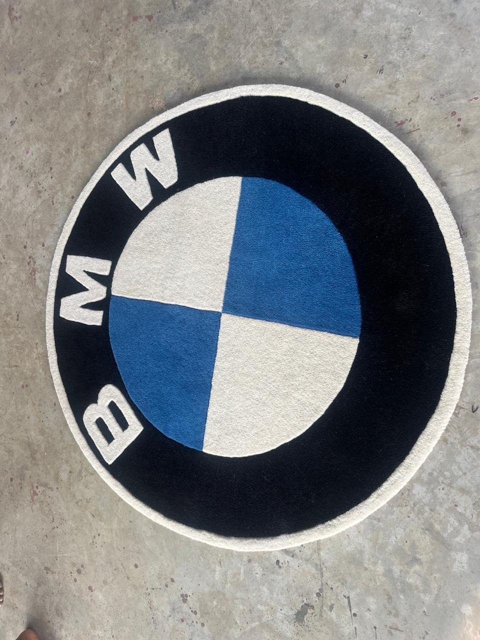 Tufting Rug Bmw BMW Inspired Logo Rug | Hand-tufted Blue, Black, White Carpet - Etsy