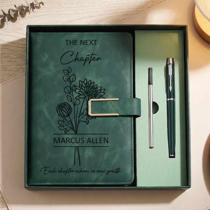 Floral Notebook and Pen Set - Etsy