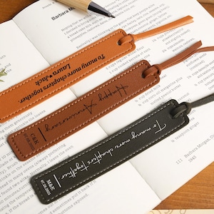 Personalized Leather Bookmark Anniversary Gift, Custom Leather Bookmark Gift, Gift for Him & Her, Gift for Book Lover, Anniversary Gift Idea