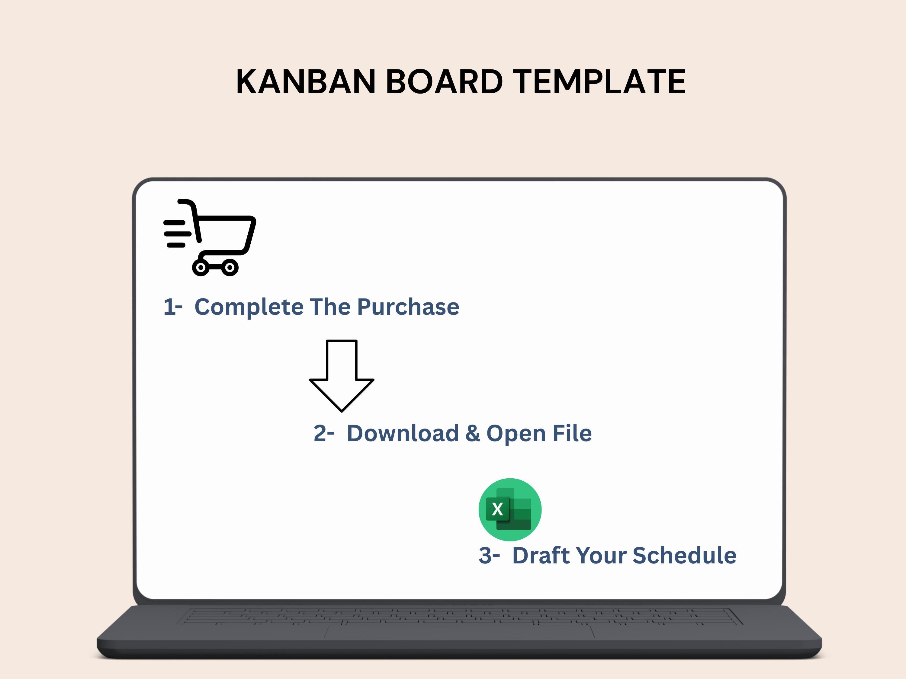 Kanban Board Excel Template | Task Management Spreadsheet | Project ...