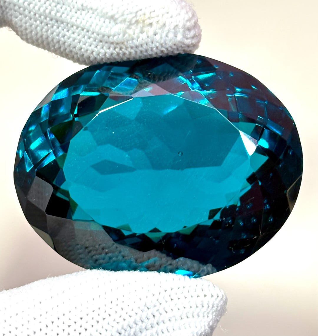 Oval London Blue Topaz Gemstone, December Birthstone, Statement Pendant ...