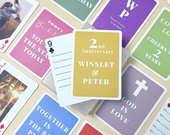 Holiday & Event Custom Playing Cards – Personalized Deck with Your Words, Colorful Cards, Wedding, Birthday, Anniversary, Bible Verse Cards