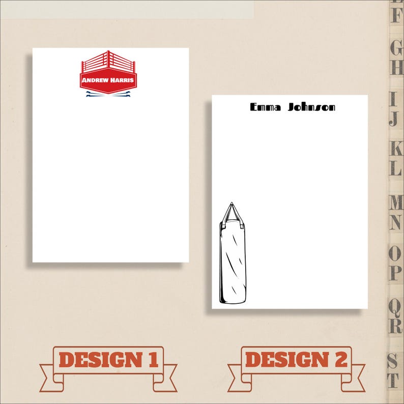Personalized Boxing Notepad – Custom Name Stationery for Athletes ...