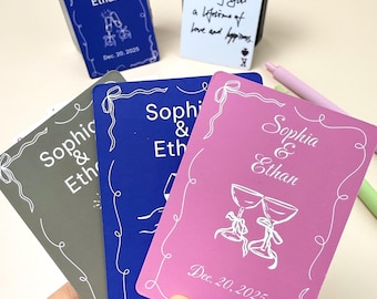 Custom Guest Book Playing Cards – Wedding Guest Book, Photo Playing Cards, Anniversary and Birthday Gift, Gift for Couples and Family