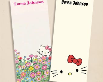 Personalized Cute List Notepad - Custom Kawaii Stationery, Cartoon Design, To Do List, Gift for Girls, Kids, Friends – Size 3.5 x 8 inch