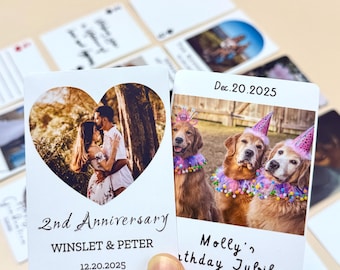Custom Photo Playing Cards – Guest Book Alternative, Custom Message Keepsake Cards, Personalized Photo Gift, Gift for Weddings or Parties