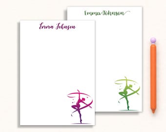 Personalized Dancer Notepad - Custom Name Dance Notepad - Ballet & Gymnast Gift - Dance Teacher Gift - Minimal Stationery - Gift for Her