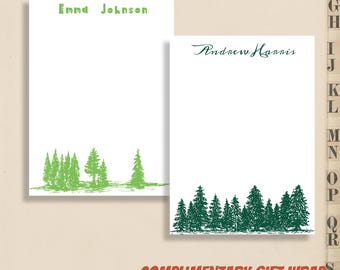 Personalized Green Forest Notepad – Gift for Hikers, Campers & Nature Lovers – Outdoor Adventure Inspired Gift – Pad for Him or Her