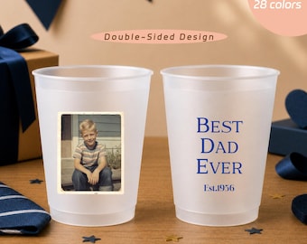 Custom Photo Gift for Dad - Personalized Father’s Day Gift, Double Sided Cup, Gift for Dad, Dad Birthday Gift, Personalized Cups