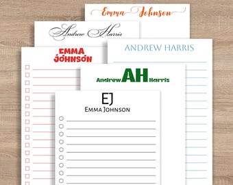 Custom Name Notepad – Monogram Notepad - Personalized Initial Pad - Minimalist Notepad - Pad for Work or Study - Business Stationery Gift