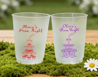 Personalized Prom Night Cups - Custom Party Cups, Graduation Party, Sweet 16, Birthday and Celebration Party Favors