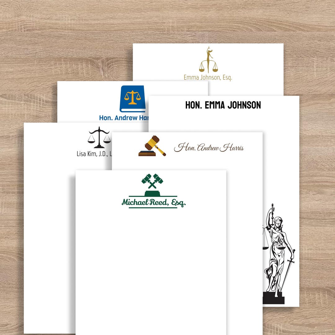 Custom Attorney Notepad – Custom Legal Pad – Law Office Notepad With ...