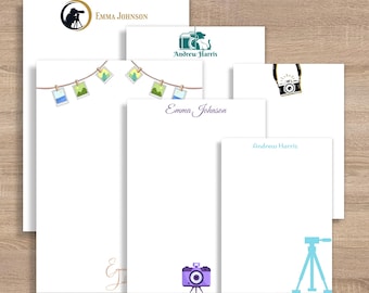 Personalized Photographer Notepad – Custom Camera Stationery - Gift for Photography Lovers - Photographer Gift - Gift for Creators