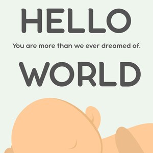 Cartes d'étape mensuelles imprimables pour bébé | 1-12 mois + Bonjour tout le monde | Accessoires photo minimalistes pour bébé | Téléchargement instantané PDF
