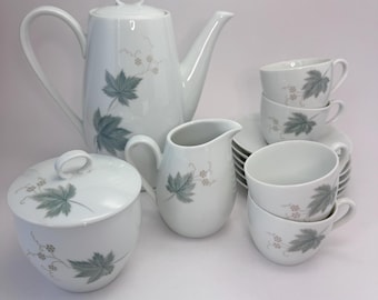 Juego de té vintage Noritake "Wild Ivy" – Cook'n Serve Japan China – 13 piezas – Década de 1960 – Una taza desportillada