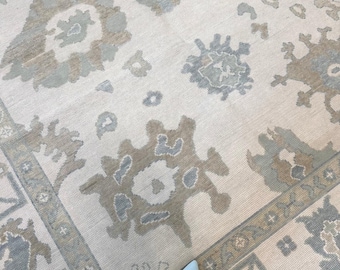Emily Modern Oushak Hand-Knotted Craftsmanship | Soft Neutral Palette | Timeless Modern Oushak Style Rug Turkish Knots Pastel Colors rug
