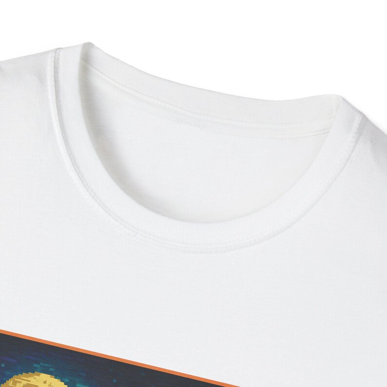 Pixel Art Ghost Halloween T-Shirt, Witch Hat Ghost and Pumpkin, Japanese Retro Game Tee image 3