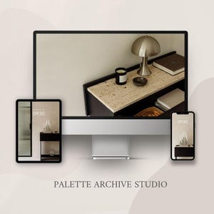 Modern Beige Aesthetic Wallpaper Set – Neutral Desktop Background, Minimal Home Decor Phone & iPad Wallpaper, Cozy Interior Style