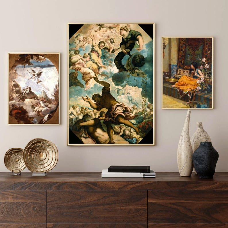 Vintage Masterpiece Poster Set – Classical Art Wall Decor – 3 Printable ...