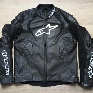 Men’s Inspired Black Alpinestars Leather Jacket – Motorbike CE-Armor Leather Jacket, Birthday Gift