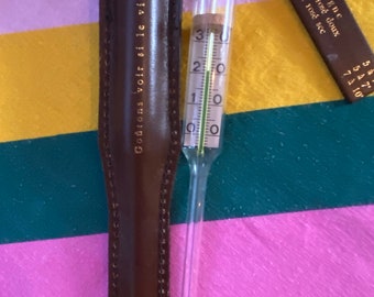 Wine and Champagne Thermometer, Glass Thermometer, Collectible Thermometer, Sommelier