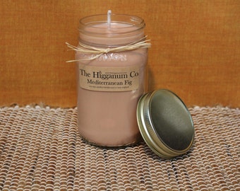 Hand-poured Soy Wax 16 oz Mason Jar Candle, country, mason, mason jar, candle, rustic, Higganum, soy
