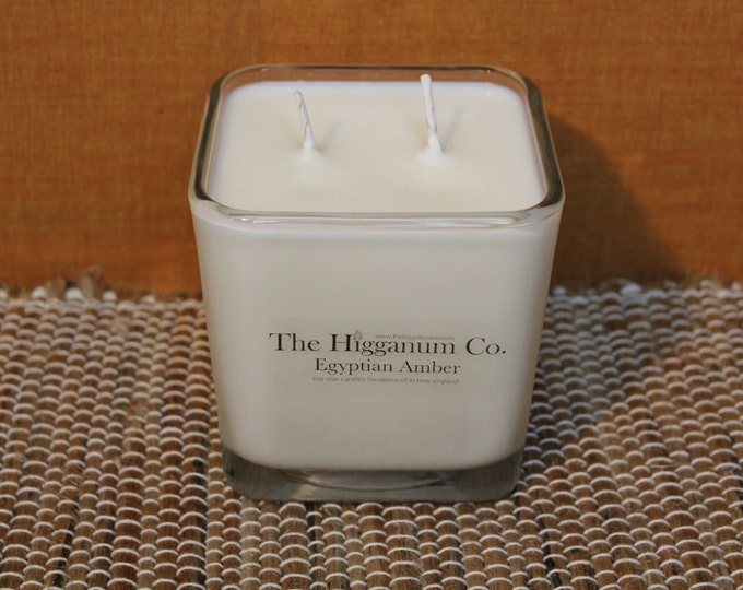 Featured listing image: Soy Wax Hand Poured 22 oz Cube Candle, large candle, unique, square, gift, gifts, present, birthday