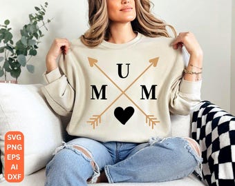 Camiseta "Mamá con flechas" / "Vida de mamá" SVG