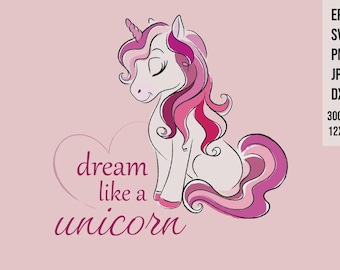 Archivo de corte SVG de unicornio para Cricut, sublimación y decoración de paredes (descarga digital)