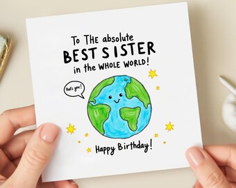 Divertidas Tarjetas De Cumpleaños Para Hermano – My Favourite Sister – Tarjeta De Feliz Cumpleaños Para Hermano De