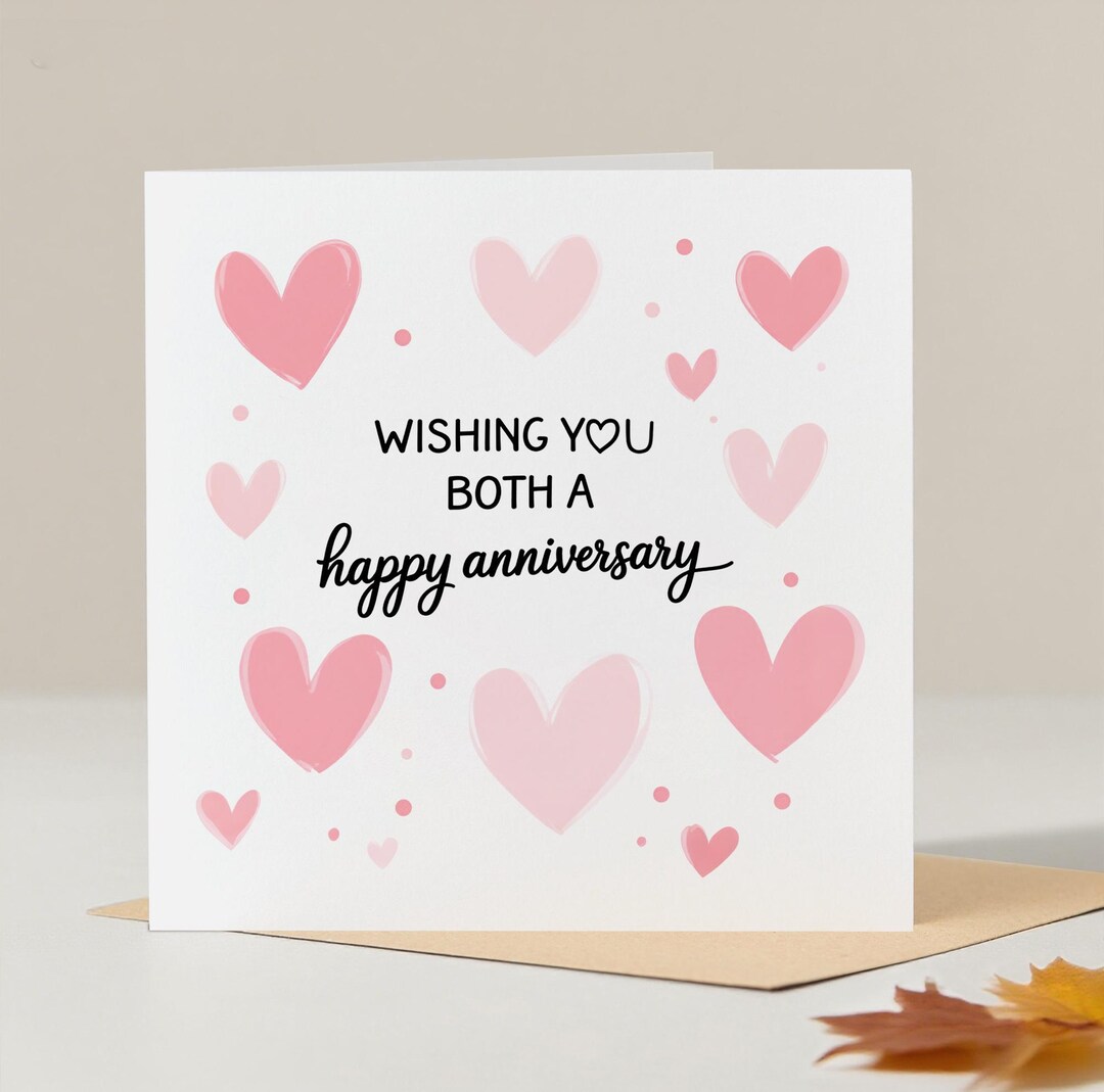 Wishing You Both A Happy Anniversary Card - Couple Card - Etsy