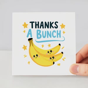 Funny Thank You Card, Thanks A Bunch, Appreciation Card