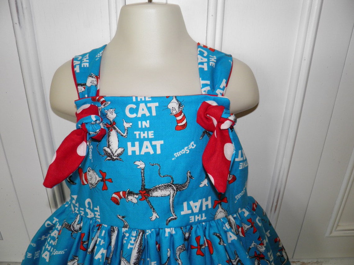 The Cat in the Hat Boutique Dress Size 2T 3T 4T 5 6 Etsy
